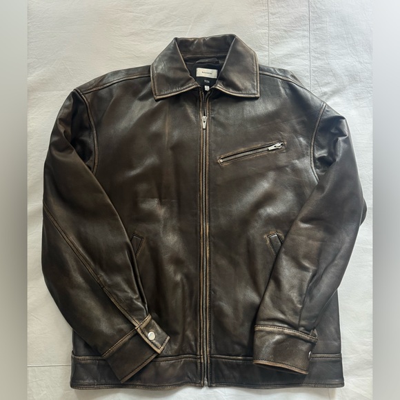 Reformation Veda Marco leather oversized jacket xs pit stop - Picture 8 of 8